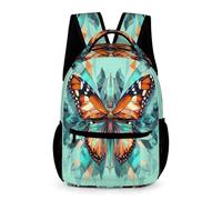 WECECE Butterflies Backpack School Kids Age 13 Older Kids Butterfly 3D Print Rucksack Year 8 Students Modern School Bag Bookbag 43x32x15cm for Birthday Gift Books Notebooks
