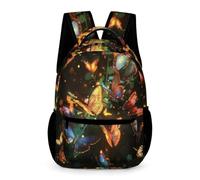 WECECE Butterflies School Backpack Kids Age 11 Students Butterfly 3D Print Book Bag Year 6 Teens Stylish Daypack Rucksack 43x32x15cm for Outdoor Day Trips Books Notebooks