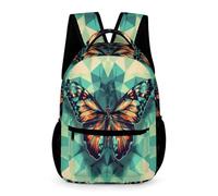 WECECE Butterfly Backpack Boys Ages 9-13 Years Primary Kids Butterfly 3D Print Rucksack Year 4-8 Girls Fashion School Bag Bookbag 43x32x15cm for Daily Lessons Books Notebooks