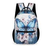 WECECE Butterfly Backpack School Kids Age 7 Primary Kids Butterfly 3D Motif School Bag Year 2 Students Stylish Rucksack Book Bag 43x32x15cm for Birthday Gift Books Notebooks