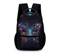 WECECE Butterfly Motif Backpack Boys Girls Age 6 Primary Kids Butterfly School Bag Year 1 Students Lightweight Rucksack Book Bag 43x32x15cm for Travel Daily Use Books Notebooks