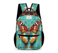 WECECE Butterfly Motif Bookbag Students for Boys Age 12 3D Printed School Bag for Girls Year 6 Primary Kids Durable Daily Rucksack Books Water Bottle School Trips Travel