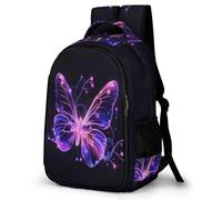 WECECE Butterfly School Backpack Kids Age 14 Butterfly Pattern Book Bag Students Year 4 Lightweight Backpack for Kids and Teens Daily Use Hiking Day Trips Birthday Gift