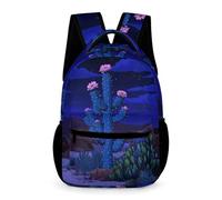 WECECE Cactus Motif Rucksack Students for Boys Age 6 Plants Pattern Daypack for Girls Year 2 Primary Kids Lightweight Durable Backpack Daily Items Back to School Gift