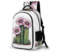 WECECE Cactus Pattern Daypack for Girls Age 11 Fashion School Bag Plants Cacti Bookbag Boys Primary School Rucksack Kids and Teens 13.3 Inch Laptop Rucksack Autumn Trip