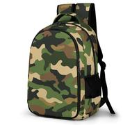 WECECE Camo Kids Backpack School, Boys Girl Camouflage Pattern Bag Primary School Canvas Rucksack, Holiday Travel Bookbag Outdoor Daypack for 9-16 Year Old