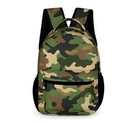 WECECE Camo School Backpack Primary for Boys and Girls 10-13 Years Camouflage Pattern Daypack Year 3 Primary Kids Lightweight School Bag Daily Items Bottle Outdoor Day Trips