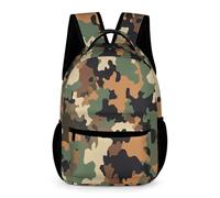 WECECE Camouflage Backpack Boys Girls Ages 10-13 Years Older Kids Camo School Bag Year 5-8 Children Fashion Daypack Book Bag 43x32x15cm for Spring Outing Daily Use Books Notebooks
