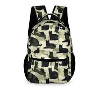 WECECE Camouflage Cat Daypack School Kids for Boys 10-13 Years Kitten Motif School Bag for Girls Year 6 with Front Pocket Bookbag Daily Items Travel Outdoor Daily Use