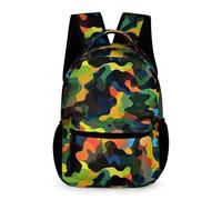 WECECE Camouflage Printed Rucksack Students for Boys 10-13 Years Camo School Bag for Girls Years 2-4 Primary Kids Lightweight Bookbag Books Stationery Bottle Class Daily Use