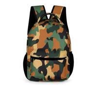 WECECE Camouflage Rucksack Kids for Boys 8-12 Years Camo Motif School Bag for Girls Years 2-5 Durable with Side Pockets Backpack Books Stationery Bottle Autumn Trip Daily Use