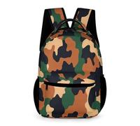 WECECE Camouflage School Bag Year 6 Primary Kids Students for Boys and Girls 10-13 Years Camo Rucksack Class 1-4 Lightweight Printed Daypack Books Bottle Umbrella Outdoor Day Trips