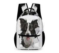 WECECE Casual Daypacks Border Collie Dog Rucksack Animal Puppy Fashion Interesting for Kids Multipurpose School Bag Laptop Backpack for Boy Girls