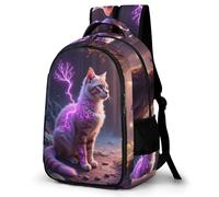WECECE Cat Backpack, School Bags for Boys Girls, Large Capacity Primary Elementary Middle School Bag, Cute Backpacks Durable Kitten Bookbag for Kids Children