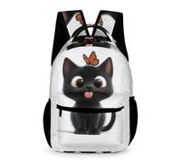 WECECE Cat Daypack Kindergarten Primary Kids Primary for Boys Girls 6-10 Years Kitten Bookbag Years 2-4 Lightweight with Side Pockets Rucksack Daily Items Bottle Autumn Trip Daily Use