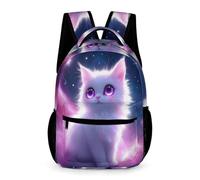 WECECE Cat Design Backpack Preschool Primary Kids for Boys 6-10 Years Kitten School Bag for Girls Year 1 Lightweight Printed Daypack Front Pocket Side Pockets Spring Outing Travel