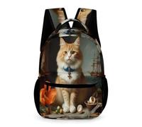 WECECE Cat Design Bookbag Preschool Kids Primary for Boys Age 7 Kitten School Backpack for Girls Year 3 Durable with Side Pockets Daypack Books Stationery Bottle School Trips Travel