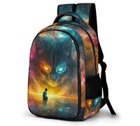 WECECE Cat Motif Backpack Boys 12-16 Year Olds Animal Kitten Pattern Daypack Kids Year 8 Lightweight School Bag for Kids and Teens Spring Outing Outdoor Travel Daily Use