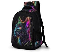 WECECE Cat Motif Daypack Kids Ages 12-16 Animal Kitten Pattern Bookbag Students Year 10 Trendy School Bag for Kids and Teens Back to School Gift Outdoor Travel Daily Use