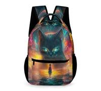 WECECE Cat Pattern Backpack Kids Ages 10-13 Years Older Kids Animal Kitten Daypack Year 5-8 Teens Practical School Bag Rucksack 43x32x15cm for Outdoor Day Trips Books Notebooks