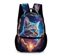 WECECE Cat School Backpack Preschool Primary Kids Students for Boys and Girls 6-10 Years Kitten Backpack Year 1 Durable with Side Pockets School Bag Daily Items Travel Outdoor Daily Use