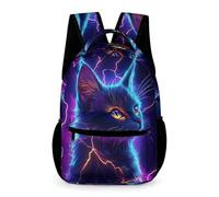 WECECE Cat School Bag Boys Girls Ages 6-9 Years Primary Kids Kitten Motif Backpack Year 1-4 Children Trendy Rucksack Daypack 43x32x15cm for Spring Outing Daily Use Books Notebooks