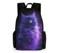 WECECE Cat School Bags for Girls Secondary School Backpack Kitten Bookbag Teenage Rucksack Elementary Daypack Satchel