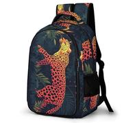 WECECE Cheetah Design Bookbag Girls Primary to Secondary Leopard Animal Book Bag Boys 8-12 Year Olds Trendy School Backpack Students 13.3 Inch Laptop Rucksack Daily Use