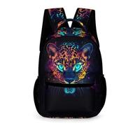 WECECE Cheetah Design School Backpack for Boys 9-13 Years Animal Rucksack for Girls Year 3 Primary Kids Lightweight Printed Daypack Books Water Bottle Travel Outdoor Daily Use