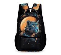 WECECE Cheetah Motif School Backpack Year 1 Primary Kids Kids for Boys 7-11 Years Animal Daypack for Girls with Front Pocket Rucksack Books Bottle Umbrella Spring Outing Travel