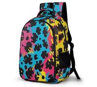 WECECE Cheetah Print Bookbag Boys Ages 12-16 Leopard Animal Backpack Girls School Years 5-9 Modern School Backpack for Kids and Teens Daily Use Outdoor Travel Daily Use
