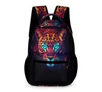WECECE Cheetah School Bag for Boys and Girls 10-13 Years Animal Leopard Rucksack Years 2-4 Primary Kids Lightweight Printed Bookbag Books Bottle Umbrella Autumn Trip Daily Use
