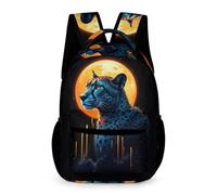 WECECE Cheetah School Bag for Boys and Girls 10-13 Years Animal Leopard Rucksack Years 2-4 Primary Kids Lightweight Printed Bookbag Books Bottle Umbrella Autumn Trip Daily Use