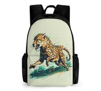 WECECE Child Backpacks Cheetah School Bookbags for Kids Teen Toddler Fashion Daypack Rucksack Travel Laptop Leopard Animal Bag