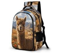 WECECE Children Alpaca Backpack Age 9-15 Students Rucksack, Boys Girls Animal Alpaka School Backpack Modern Stylish for Year 7-10 and Birthday Gift and Back to School
