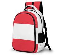 WECECE Children Austrian Flag Motif Rucksack Age 10-16 Students Daypack Boys Girls Austrian Flag School Bag, Fashion School Bag for Year 4-8 and Travel Outdoor and Day Trips
