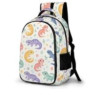 WECECE Children Axolotl School Backpack 8-14 Years Students Daypack Boys Girls Salamander School Bag Trendy Durable for Secondary Years and Daily Use Travel and Hiking