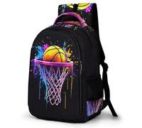 WECECE Children Basketball School Bag for Primary to Secondary 9-15 Years Boys Backpack Girls Basketball School Bag, Cool Durable for Travel Hiking and Day Trips