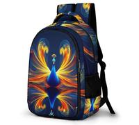 WECECE Children Beautiful Peacock Bookbag Age 7-11, Students School Backpack, Boys Girls Peacock Motif Backpack, Trendy Durable for Primary School and Autumn Outing and Travel
