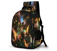 WECECE Children Butterflies 3D Bookbag Age 9-15, Students School Backpack, Boys Girls Butterfly Daypack, Lightweight Stylish for School Years 5-9 and Spring Trip and Autumn Outing
