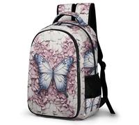 WECECE Children Butterfly Back pack Age 8-13 Students Bookbag Boys Girls Butterfly 3D Motif Rucksack, Trendy Durable for Secondary School and School Travel and Outdoor