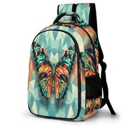 WECECE Children Butterfly Daypack for Primary Years Age 9-15 Boys Backpack Girls Butterfly 3D Motif School Backpack Lightweight, Stylish and Durable for Spring Outing and Autumn Trip