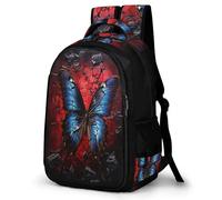 WECECE Children Butterfly School Bag for Primary to Secondary 9-15 Years Boys Backpack Girls Butterfly 3D Design School Bag, Cool Durable for Travel Hiking and Day Trips