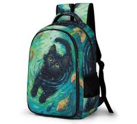 WECECE Children Cat Back pack Age 8-13 Students Backpack Boys Girls Kawaii Animal Kitten School Backpack, Lightweight and Durable for Secondary School and Autumn Outing and Travel