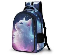 WECECE Children Cat Design Backpack 10-16 Years Students Rucksack Boys Girls Kitten Daypack, Lightweight and Durable for Year 7-10 and Back to School Gift and Daily Use