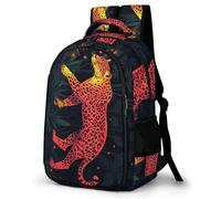 WECECE Children Cheetah Pattern Rucksack Age 7-11, 11.6 Inch Laptop Backpack, Boys Girls Leopard Animal Bookbag for Primary Years, Cool Durable for Daily Use Travel and Hiking