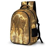 WECECE Children Cheetah School Bag for Junior School 7-11 Years with Age 13 Boys Daypack Girls Animal Leopard Bookbag, Cool Durable for Travel Outdoor and Day Trips
