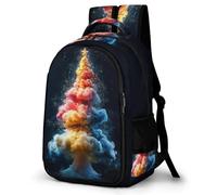 WECECE Children Christmas Theme Back pack for Year 4-8 10-16 Years, Boys School Backpack, Girls Mushroom Cloud Backpack, Fashion School Bag for Outdoor Travel and Spring Trip