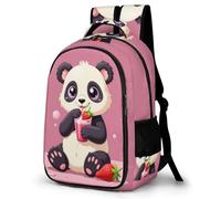 WECECE Children Cute Panda Backpack 10-16 Years Students Rucksack Boys Girls Kawaii Animal Daypack, Lightweight and Durable for Year 7-10 and Back to School Gift and Daily Use