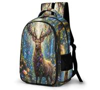 WECECE Children Deer Theme Back pack 8-14 Years Students Rucksack Boys Girls Animal Deer Bookbag, Trendy Durable for School Years 4-8 and School Travel and Outdoor